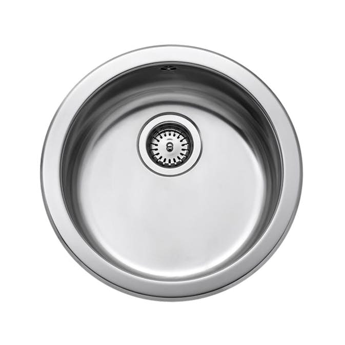 Diskho Intra Barents BC380-R25 Rostfri Enkel med Korgventil, Bräddavlopp & Vattenlås