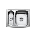 Diskho Intra Horizon HZ615SHR Rostfri Dubbel med Korgventil, Bräddavlopp & Vattenlås