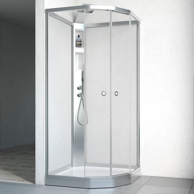 Duschkabin Macro Design Flow Semi med Infälld Blandare