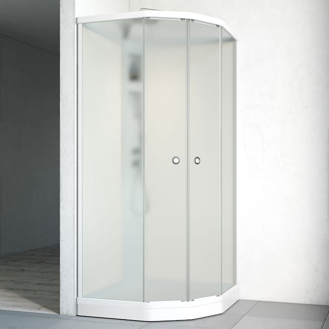 Duschkabin Macro Design Flow Semi med Infälld Blandare