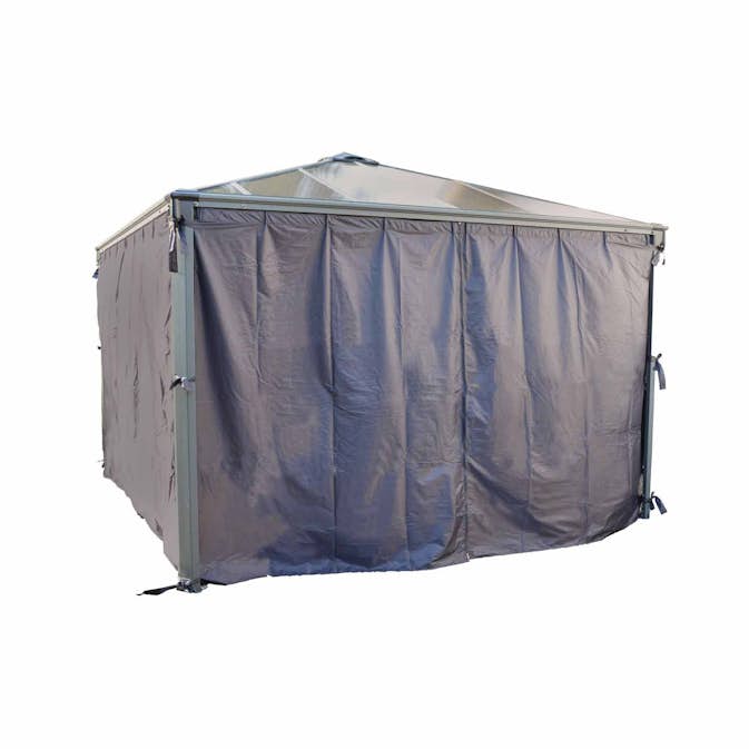 Draperi gop Till Palermo Pergola UV-skyddad Polyesterväv, Grå, 4st