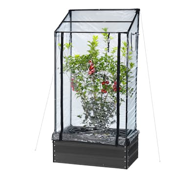 Drivhus Hortus Drivhus till Planteringslåda med Insektnät & Blixtlås 87x47x130/150 cm