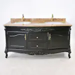 Tvättställsskåp Vesani Ottawa Dubbel Beige Marmor