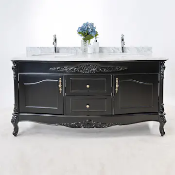 Tvättställsskåp Vesani Ottawa Dubbel Vit Marmor