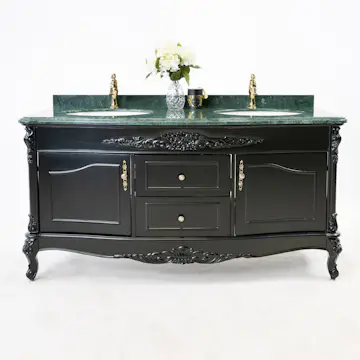 Tvättställsskåp Vesani Ottawa Dubbel Grön Marmor