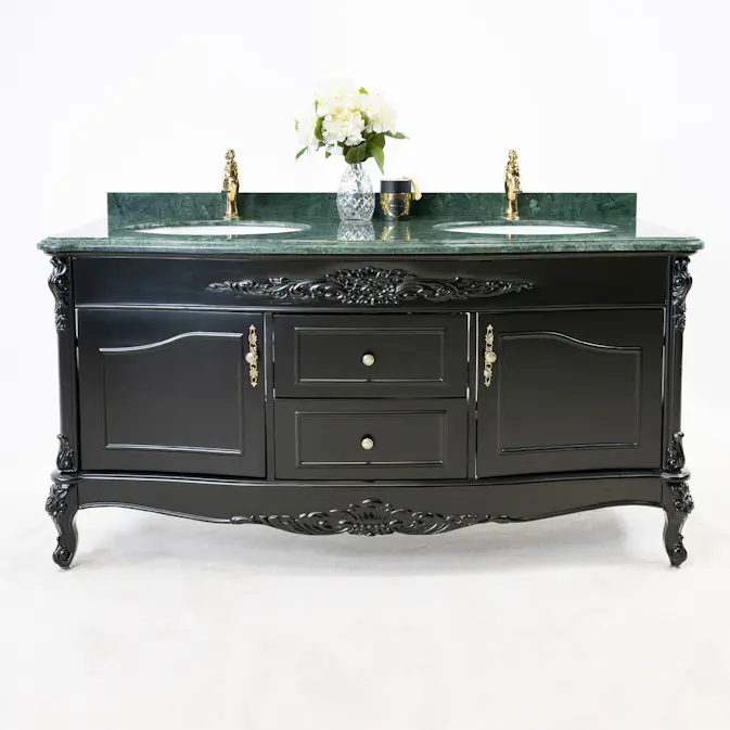 Tvättställsskåp Vesani Ottawa Dubbel Grön Marmor