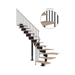 Vinkeltrappa Dolle Dubai Ek Vit Oljad 1/4 Classic IIII