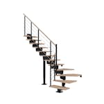 Vinkeltrappa Dolle Dubai Ek Vit Oljad 1/4 Design