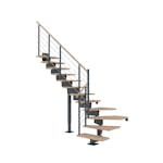 Vinkeltrappa Dolle Dubai Ek Vit Oljad 1/4 Design