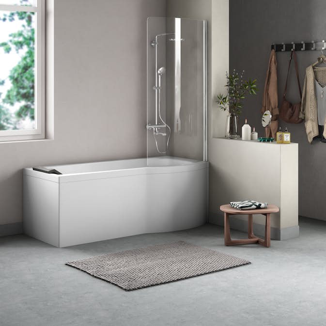 Duschbadkar Comfornette Bali med Badkarsvägg