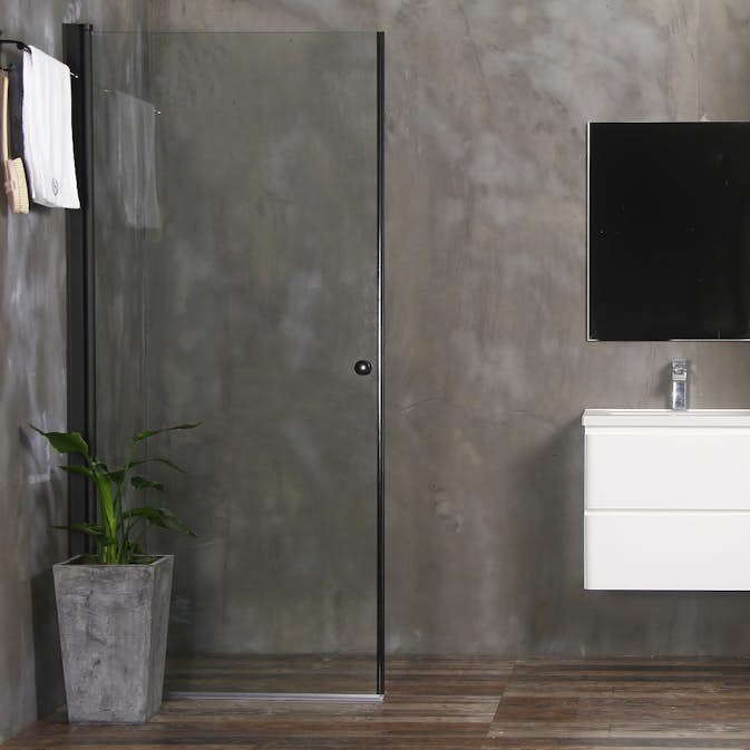 Duschdörr Bathlife Mångsidig Rak Dörr Svart Bredd 1000 mm Outlet