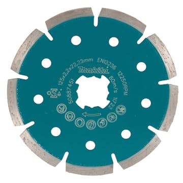 Diamantklinga Makita E-02076 125 mm X-Lock