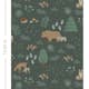 Tapet ESTAhome Skog Med Djur Mörkgrönt Och Beige EW139249