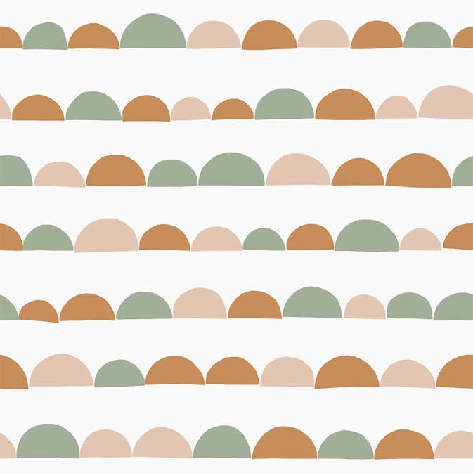 Tapet ESTAhome Grafiskt Motiv Orange Och Grönt EW139267