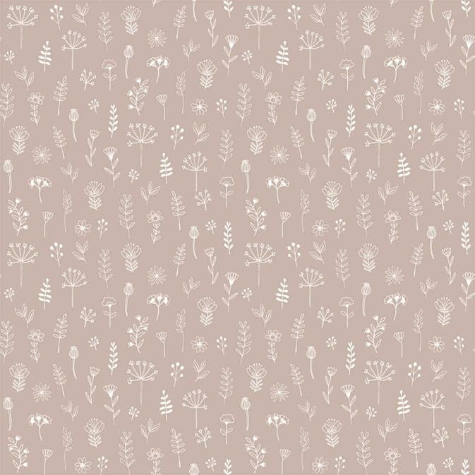 Tapet ESTAhome Blommönster Antikrosa Och Vitt EW139280