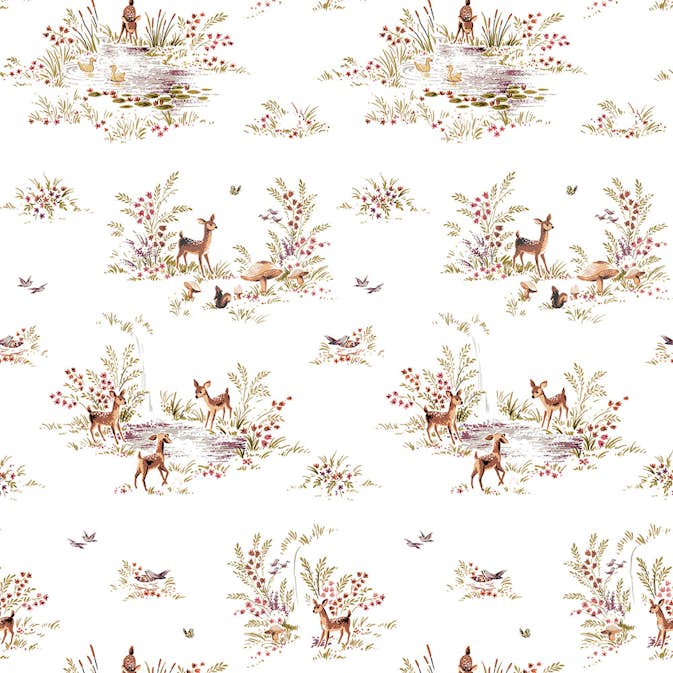 Fototapet ESTAhome Rådjur Grönt Och Brunt EW159055