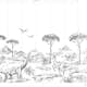 Fototapet ESTAhome Dinosaurier Svart Och Vitt EW159063