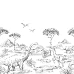 Fototapet ESTAhome Dinosaurier Svart Och Vitt EW159063