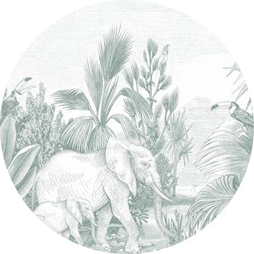 Tapet ESTAhome Djungel Grönt EW159087
