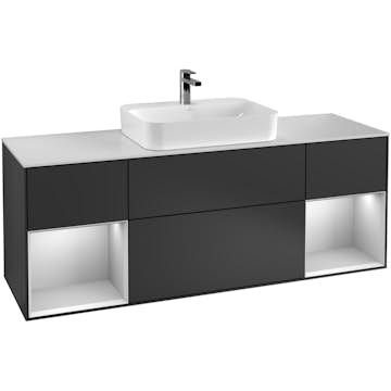 Tvättställsskåp Villeroy & Boch Finion med Två Hyllor och Bänkskiva för Ytmonterat Tvättställ