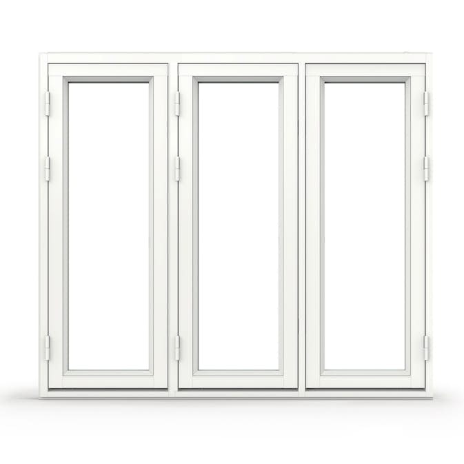 Sidohängt Fönster NorDan Tanum 3-Glas Trä 3-Luft