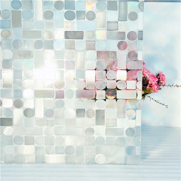 Fönsterfilm Unikgruppen 3D Prismor Block & cirklar 45x200 cm