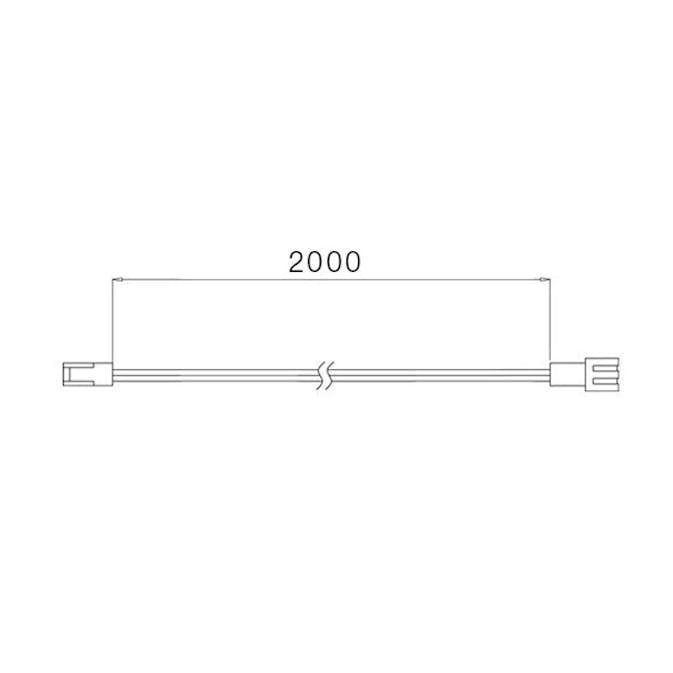 Förlängningskabel Beslag Design LED 2000 mm 12/24V