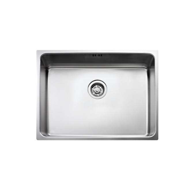 Diskho Intra Frame FR520F Rostfri Enkel med Korgventil, Bräddavlopp & Vattenlås