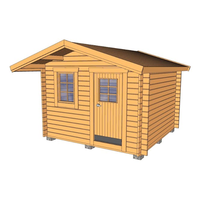 Friggebod Baseco Bruks 10 m² Stuga i Trä med Sadeltak