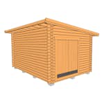 Friggebod Baseco Råvo Funkisbod 15 m² Timrad med Dubbeldörr