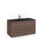 Tvättställsskåp Macro Design Crown Push Open Med Glastvättställ