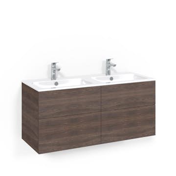 Tvättställsskåp Macro Design Crown Plain med Dubbelt Tvättställ