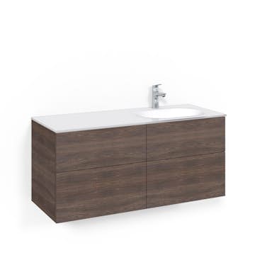 Tvättställsskåp Macro Design Crown Plain Med Glastvättställ