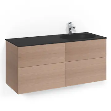 Tvättställsskåp Macro Design Crown Plain Med Glastvättställ