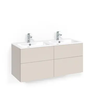 Tvättställsskåp Macro Design Crown Plain med Dubbelt Tvättställ