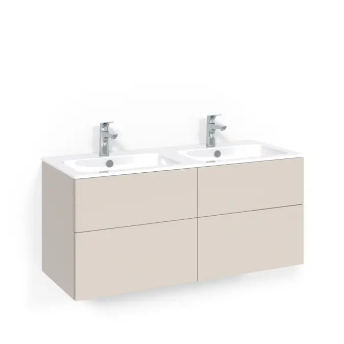 Tvättställsskåp Macro Design Crown Plain med Dubbelt Tvättställ