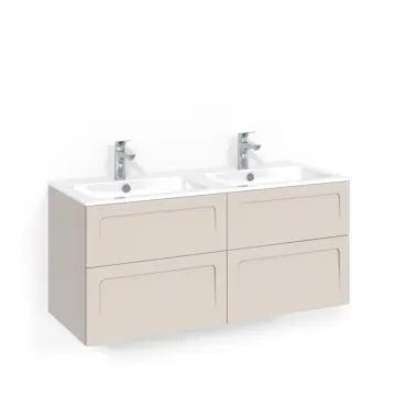 Tvättställsskåp Macro Design Crown Shape med Dubbelt Tvättställ