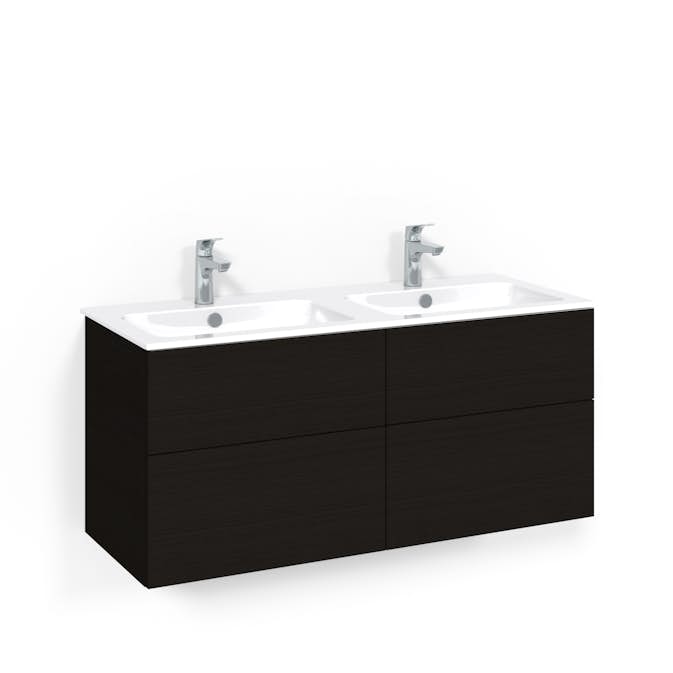 Tvättställsskåp Macro Design Crown Plain med Dubbelt Tvättställ