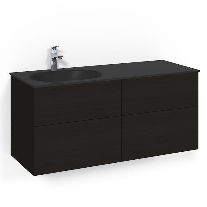 Tvättställsskåp Macro Design Crown Push Open Med Glastvättställ