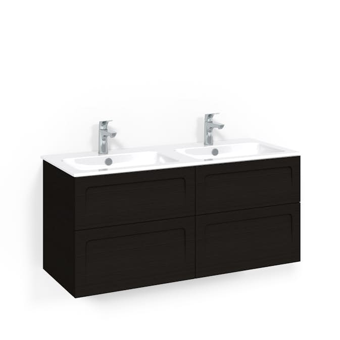 Tvättställsskåp Macro Design Crown Shape med Dubbelt Tvättställ