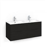 Tvättställsskåp Macro Design Crown Stripe med Dubbelt Tvättställ