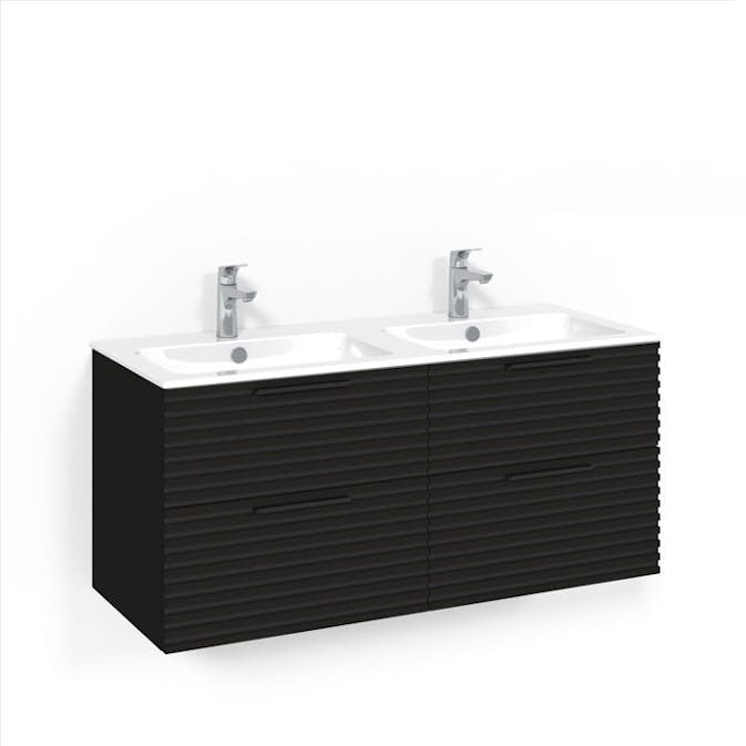 Tvättställsskåp Macro Design Crown Stripe med Dubbelt Tvättställ