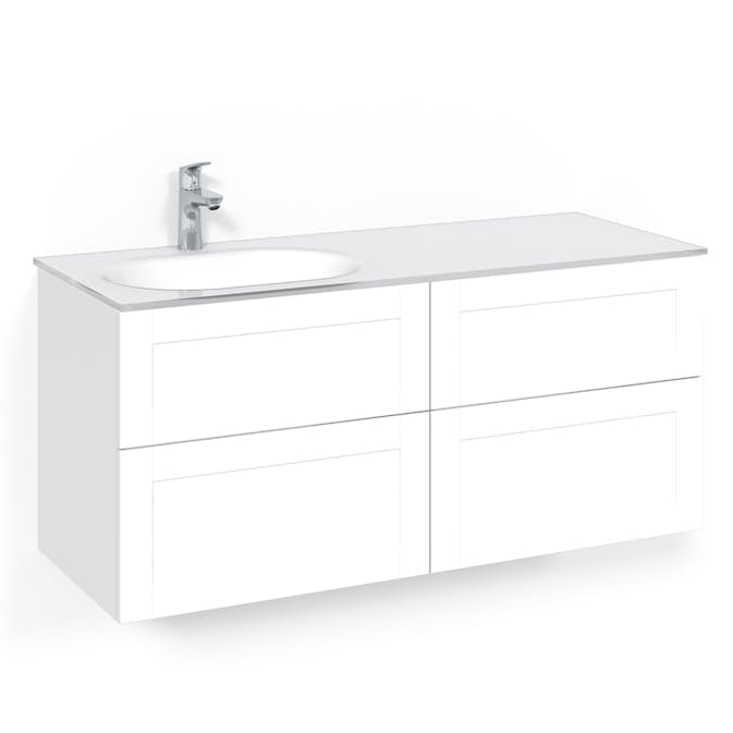 Tvättställsskåp Macro Design Crown Frame Med Glastvättställ