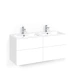Tvättställsskåp Macro Design Crown Plain med Dubbelt Tvättställ