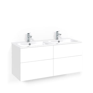 Tvättställsskåp Macro Design Crown Plain med Dubbelt Tvättställ