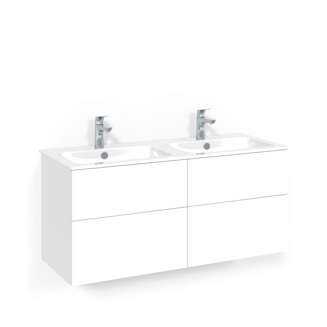 Tvättställsskåp Macro Design Crown Push Open med Dubbelt Tvättställ