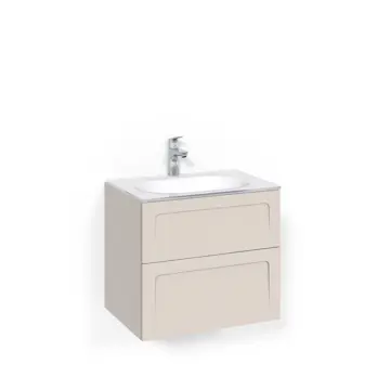 Tvättställsskåp Macro Design Crown Shape Med Glastvättställ