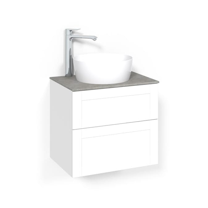 Tvättställsskåp Macro Design Crown Ramlucka Ovanpåliggande Tvättställ