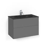 Tvättställsskåp Macro Design Crown Push Open Med Glastvättställ