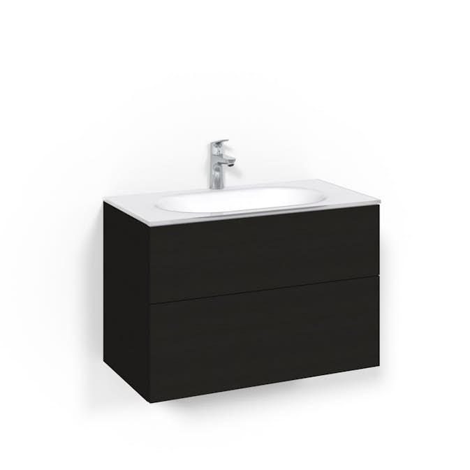 Tvättställsskåp Macro Design Crown Push Open Med Glastvättställ